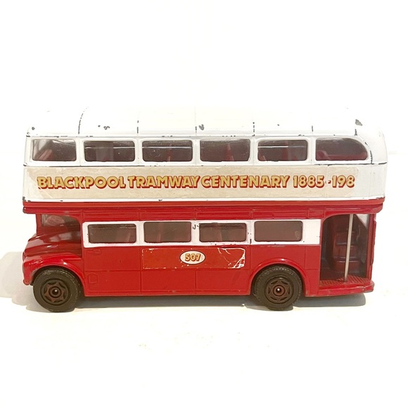 Vintage Corgi 1984 Blackpool Tramway Centenary Red Double Decker Bus Britain UK - Picture 1 of 8